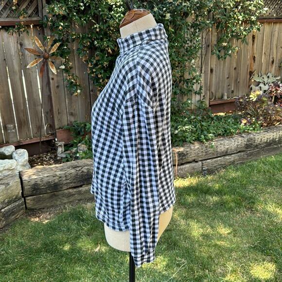 Vintage High Sierra Mock Turtleneck Black and White Top Women’s size Medium - Picture 5 of 8